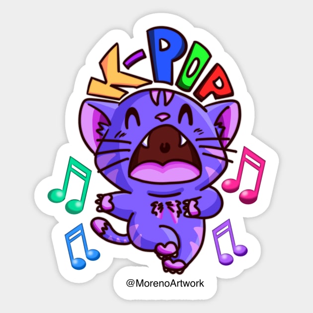Giddy Kitty (K-POP) Sticker by MorenoArtwork